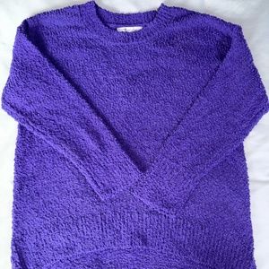 NWT Seven7 Boucle/Popcorn Hi-Low Hem Sweater